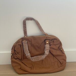 Amrita Singh Brown Tote Bag with Gold Accents